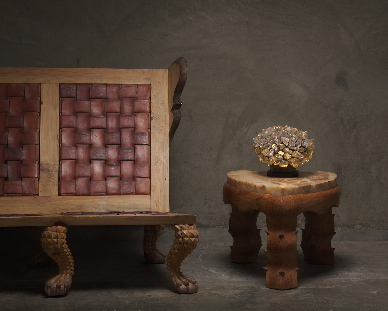 PAIR OF AREQUIPA SIDE TABLES BY MIKE DIAZ